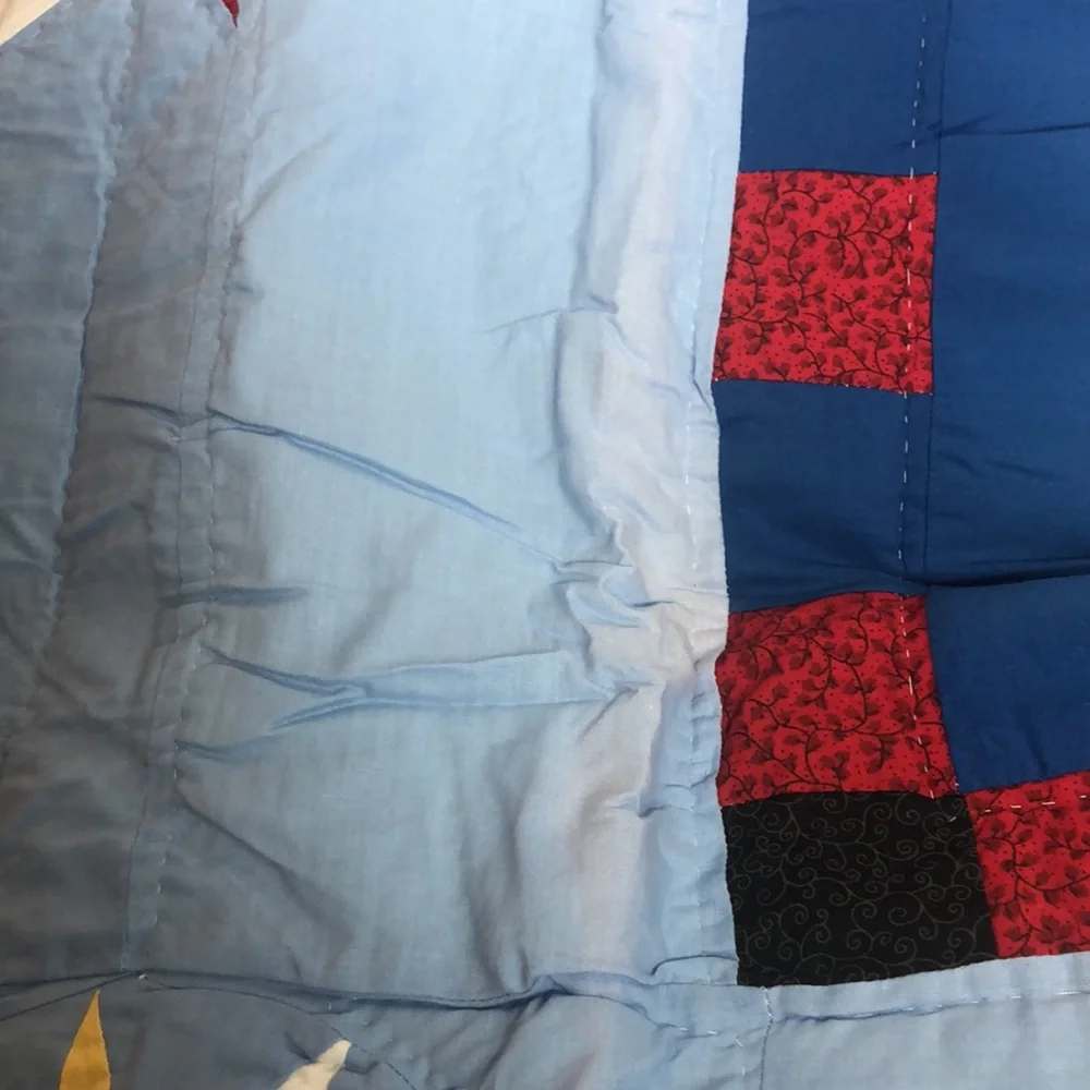 Day By Day Handcrafting 100% Natural Fabrics Nautical Themed Quilt Twin 68”x 86”
